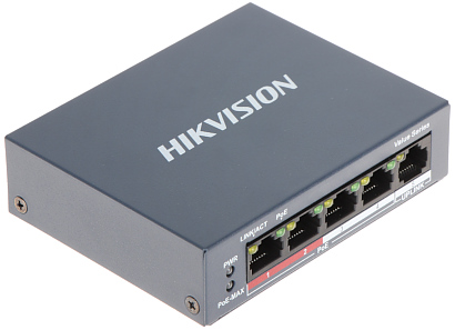 SLĒDZIS POE DS-3E0105P-E/M(B) 4 PORTU Hikvision
