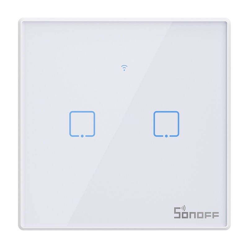 Smart Switch WiFi + RF 433 Sonoff T2 EU TX (2 kanālu) atjaunināts