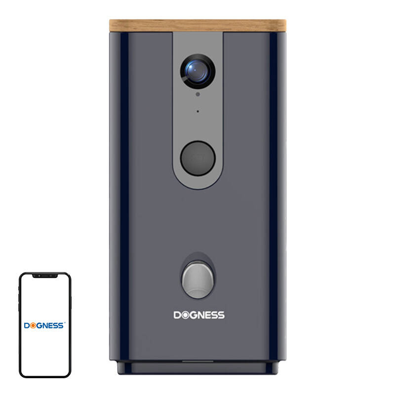 Viedā uzkodu padevējs ar kameru T03 Dogness (melns)