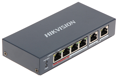 КОММУТАТОР POE DS-3E0106P-E/M 4-ПОРТОВЫЙ Hikvision