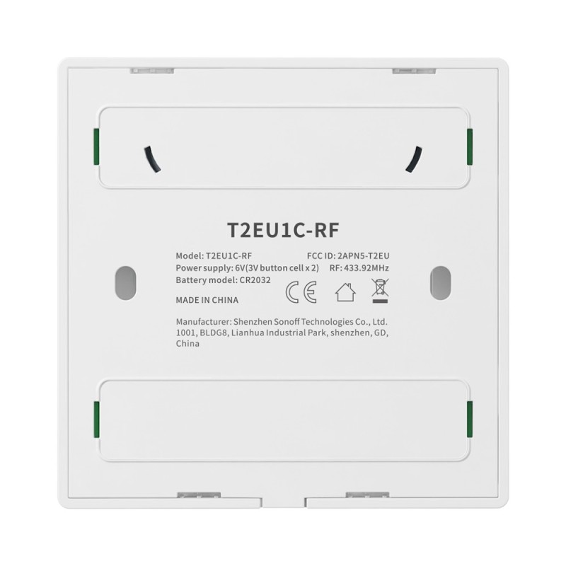 SONOFF T2 EU 3C RF (86 Type) RF 433MHz Wireless Wall Panel, 3 gang