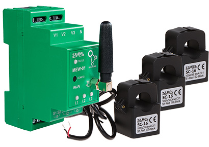 ELEKTROENERĢIJAS MONITORS MEW-01/ANT SUPLA TRĪSFĀZU ZAMEL