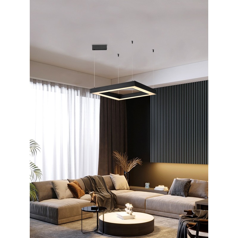CANTO SLIM Smart pendant light 80x80x7cm 60W black Zigbee 3.0