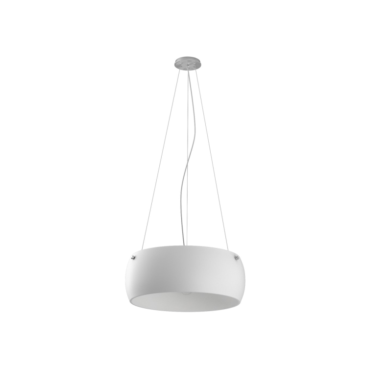 OPTICO pendant light, white glass, 50cm, 5xE27, without source and DO