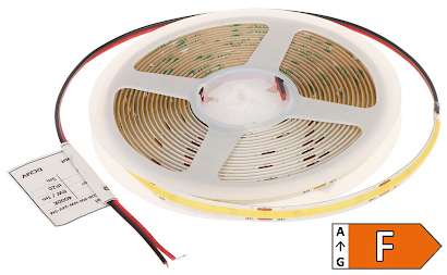 LED GAISMAS STRIP LED-COB-24V/8W-CW/5M - 6500 K MW Lighting