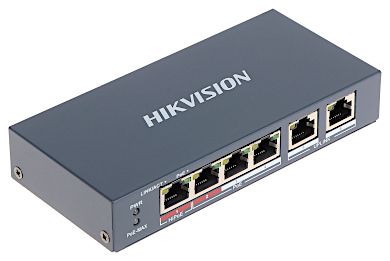 SLĒDZIS POE DS-3E0106HP-E 4-PORT Hikvision