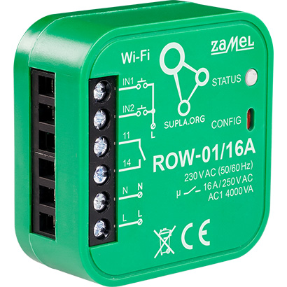 SMART SWITCH ROW-01/16A Wi-Fi 230&amp,nbsp,V AC ZAMEL