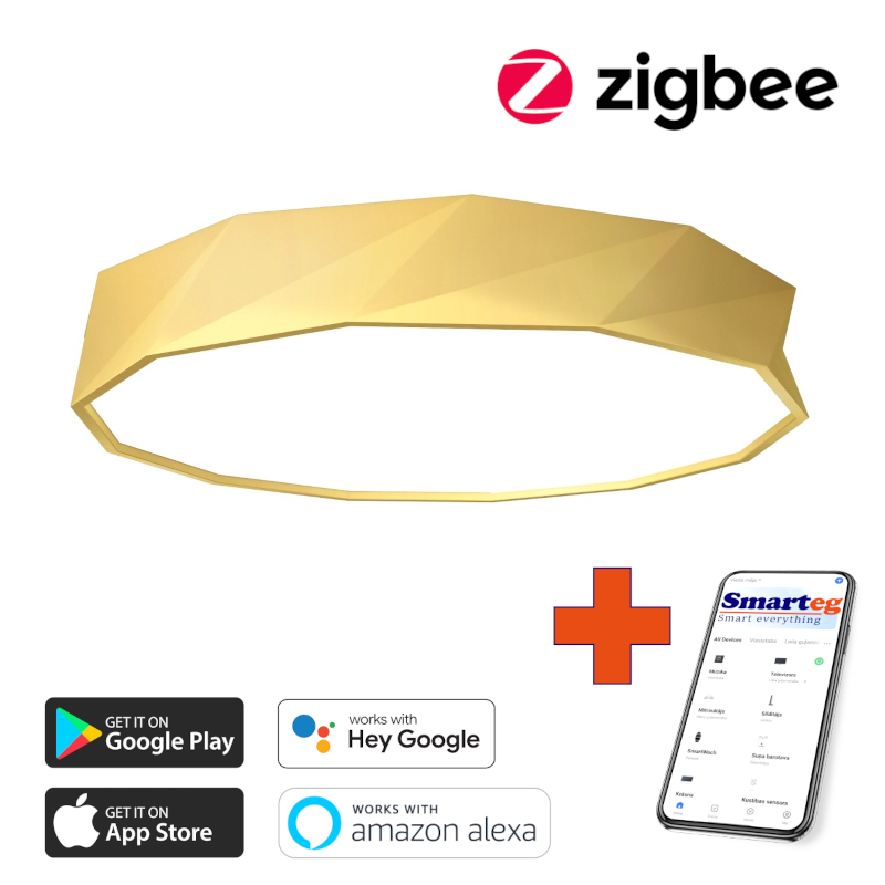 Умная потолочная лампа 80см 60Вт Zigbee