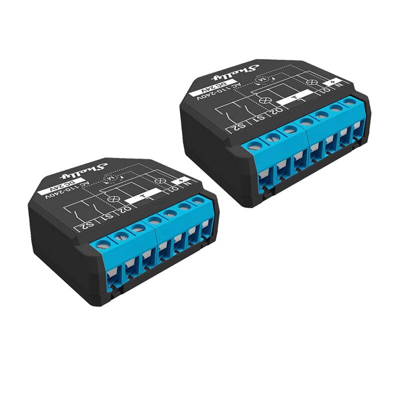 Shelly Plus 2PM Set of 2 Controllers with Power measurement, WiFi/Bluetooth
