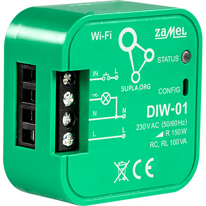 SMART LIGHTING DIMMER DIW-01 Wi-Fi, 230&amp,nbsp,V AC ZAMEL