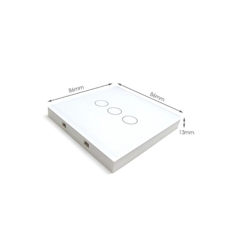 SmartWise T1R1W (R2) 1-gang wireless RF wall touch switch (white)