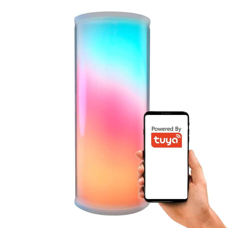 УМНЫЙ НОЧНОЙ СВЕТИЛЬНИК РУЧКА RGBIC БАТАРЕЯ USB-C WIFI TUYA