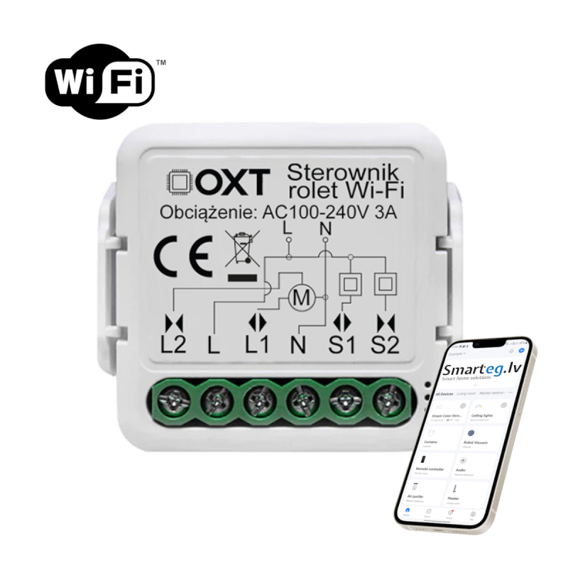 Wi-Fi 1 rullīšu relejs (2 virzienu)