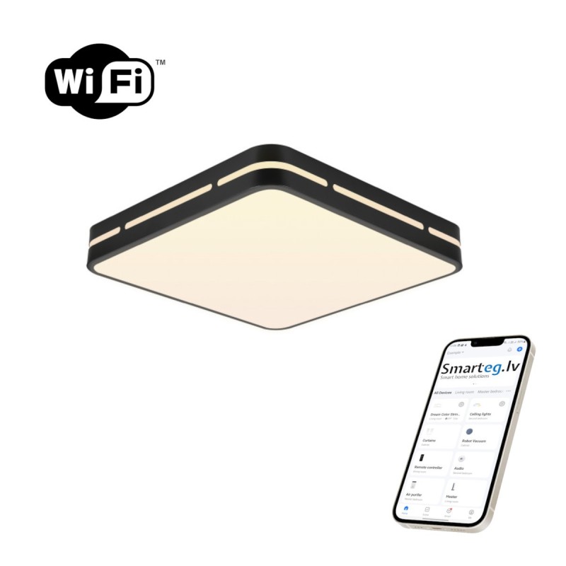 LED RGB griestu lampa kvadrātveida 42cm 48W Wi-Fi