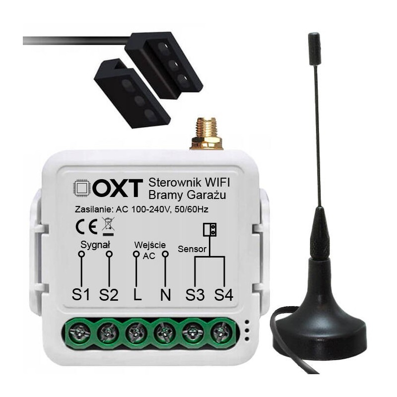 Garāžas durvju relejs Wi-Fi+antena