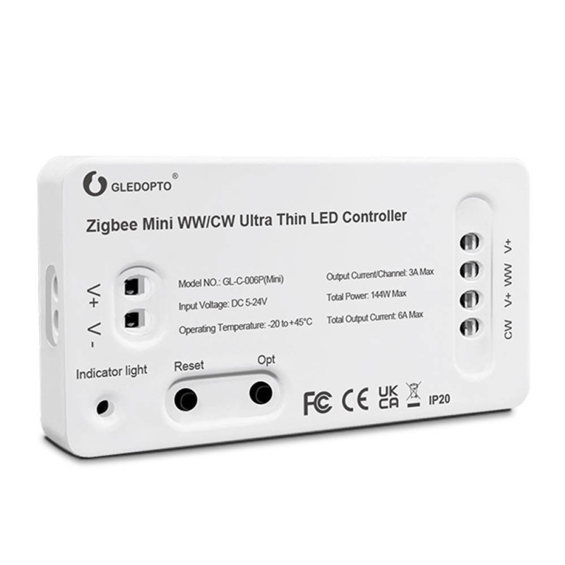 Контроллер Ultra Mini LED WW/CW GL ZigBee HUE TUYA