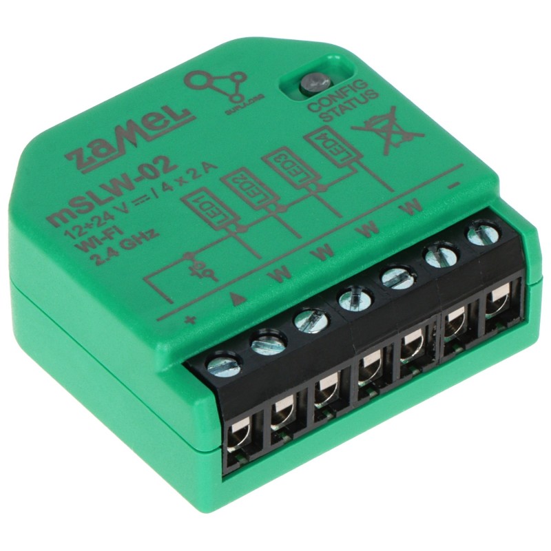 SMART LED APGAISMOJUMA VADĪTĀJS MSLW-02 Wi-Fi, 12 ... 24 V DC ZAMEL