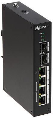 INDUSTRIĀLAIS POE SLĒDZIS PFS3206-4P-96 4 PORTU SFP DAHUA