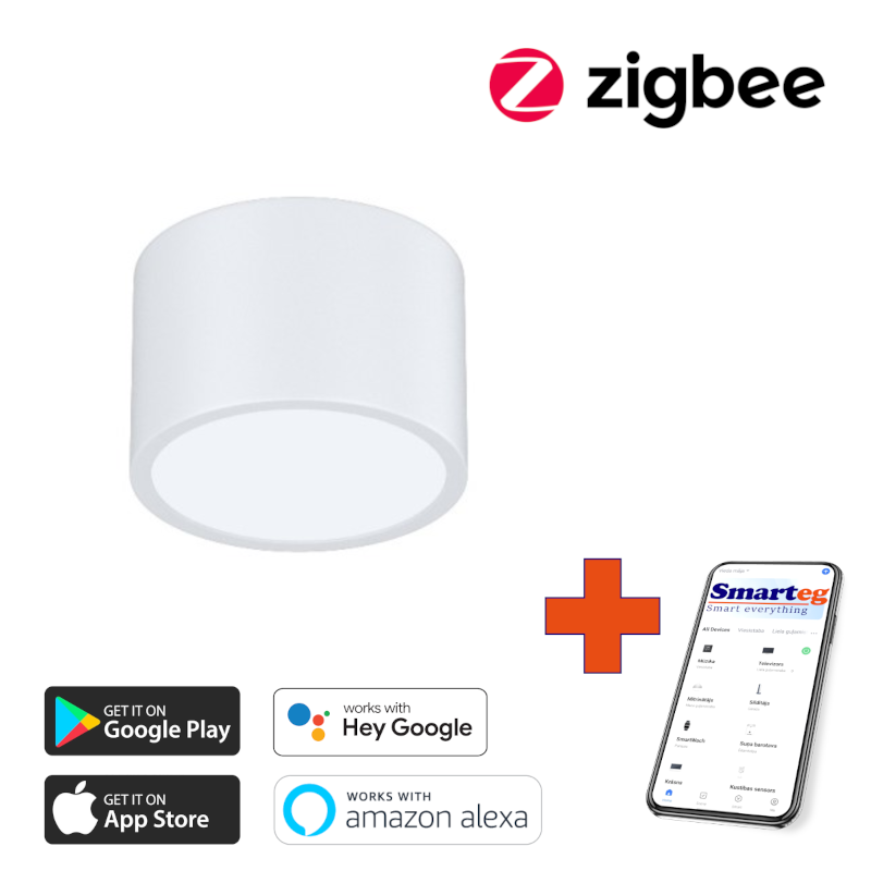 Viedā šūnu lampa 15x15cm 12W balta (Zigbee)