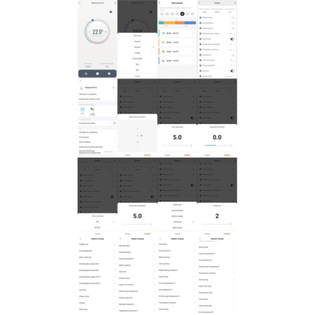 OXT GTZ10 ZigBee TUYA termostata galva