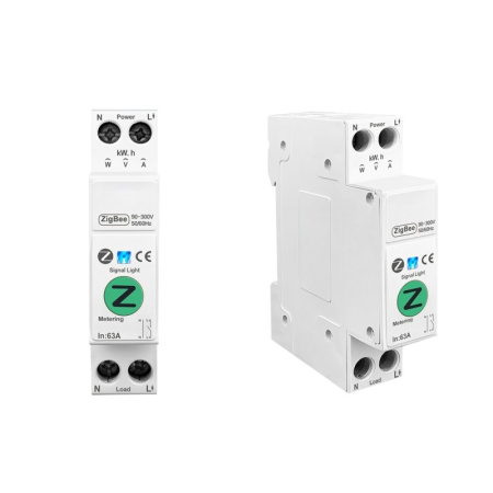 Smart elektroniskais ķēdes pārtraucējs vienfāzes 1-63A, patēriņa mērīšana, Zigbee 3.0