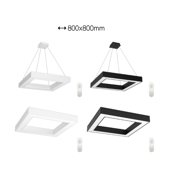 CANTO SLIM Smart pendant light 80x80x7cm 60W black Zigbee 3.0