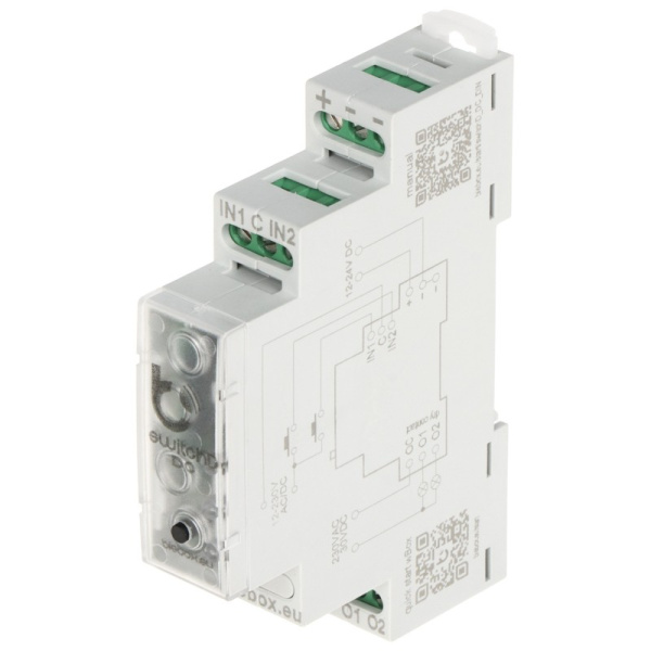 dubults, BEZ POTENCIĀLA SMART SWITCH SWITCHBOX-D-DC-DIN/BLEBOX Wi-Fi, 230 V maiņstrāva, 30 V DC