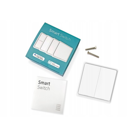 Slēdzis 2 ķēdes balts KT ZigBee TUYA sērija