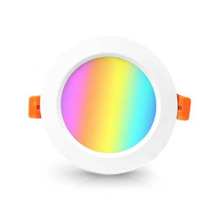 Viedā, apaļā padziļinātā lampa ar regulējamu RGBCCT 6 collu WiFi TUYA