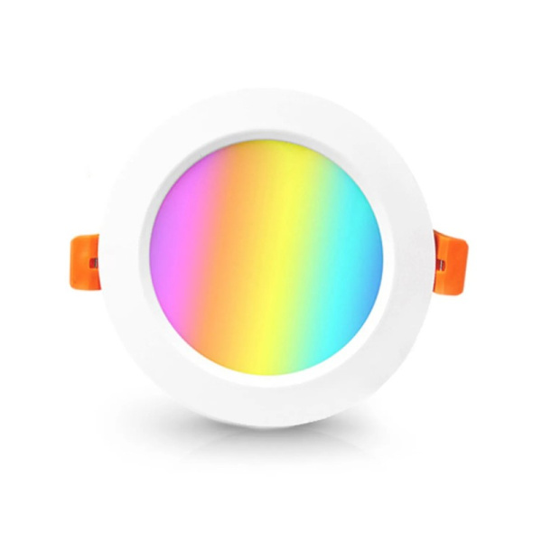 Умная круглая встраиваемая лампа RGBCCT с регулируемой яркостью, 6 дюймов, WiFi TUYA