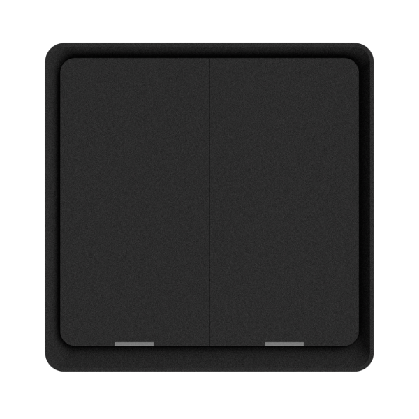 Smart sienas 2 pogu slēdzis Wi-Fi melns