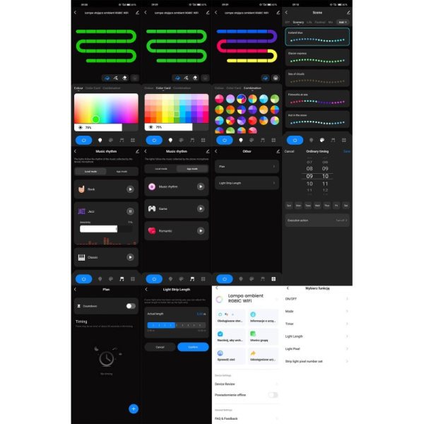 AMBIENT LED RGBIC WiFi TUYA stāvlampa