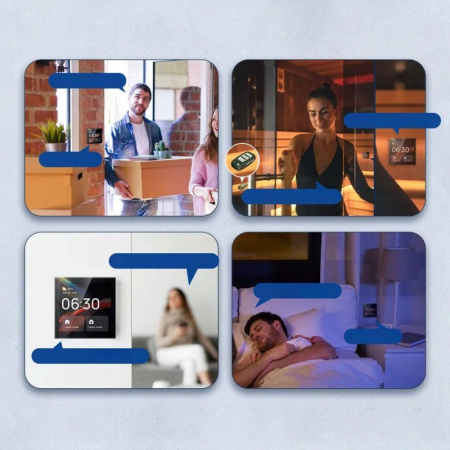 Panelis Alexa LCD 4 multibramka ZigBee WiFi BT TUYA