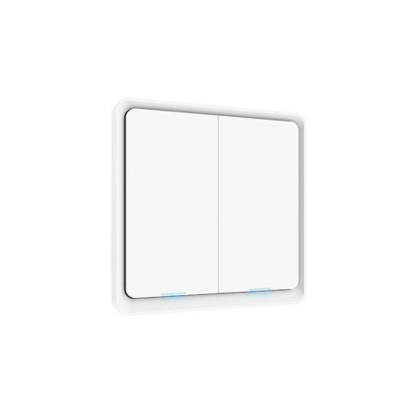 2 ķēžu balts slēdzis KT WiFi TUYA sērija