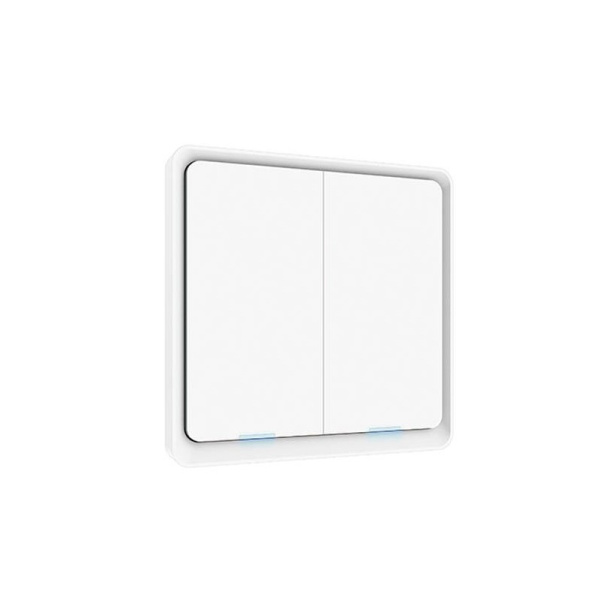 2 ķēžu balts slēdzis KT WiFi TUYA sērija