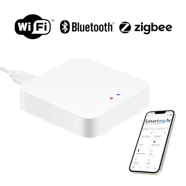 Daudzprotokolu vārteja Avatto GW02 Zigbee 3.0 un BLE un Sig Mesh