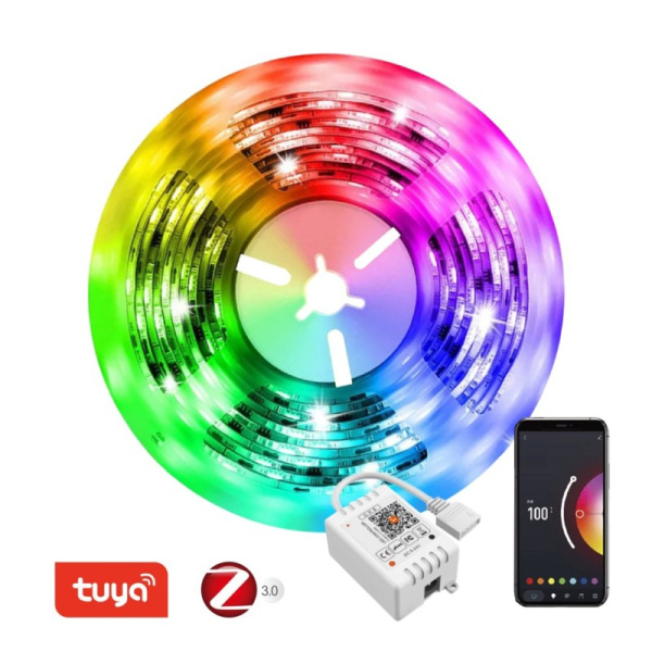 Smart LED sloksne 3m, RGB+CCT, krāsa+aptumšojama, zigbee, TUYA, MUSIC