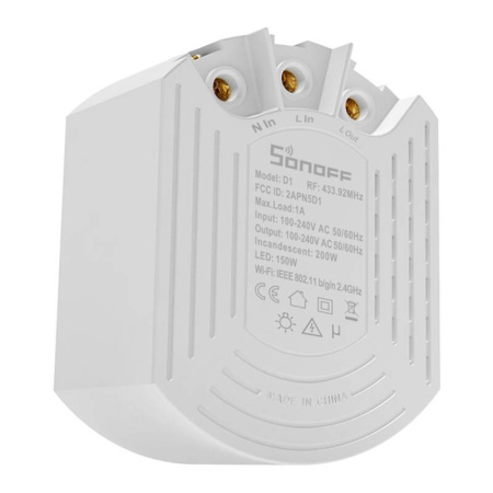 Smart Dimmer Switch Sonoff D1 ar RM433R2 tālvadības pulti