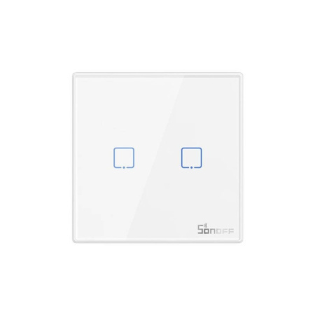Viedais bezvadu sienas slēdzis T2EU2C-RF 433MHz (2 kanāli) Sonoff