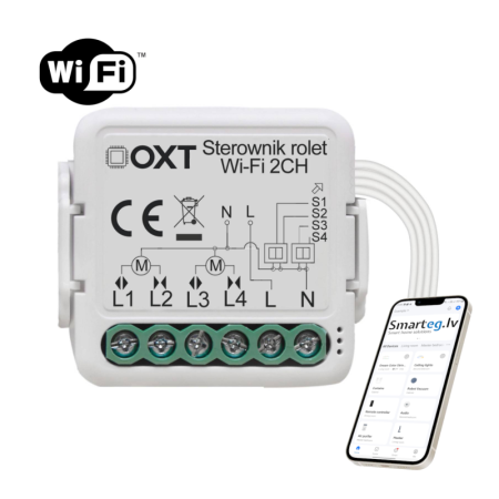 Wi-Fi 2 rullīšu relejs (2 virzienu)