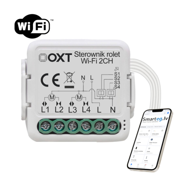 Wi-Fi 2 rullīšu relejs (2 virzienu)