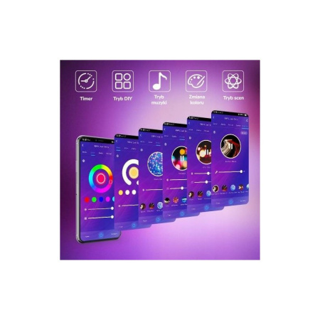 WiFi kontrolleru komplekts IR tālvadības pults RGBIC lente 5m TUYA