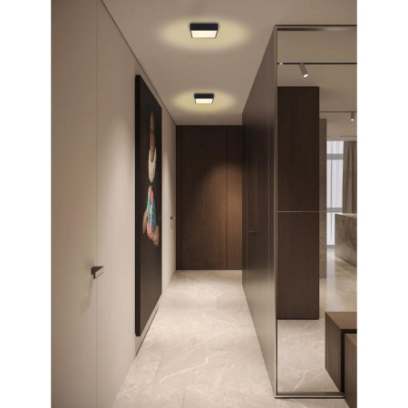 CANTO SLIM Smart griestu lampa 28x28cm 22W 1610lm melns Zigbee 3.0