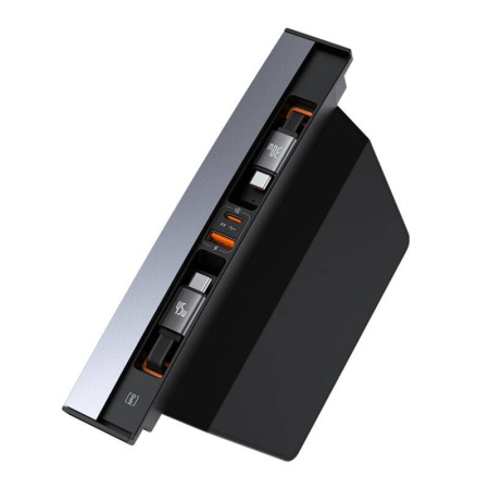 Hub Baseus T-Space ar USB-C līdz USB-C kabeļiem Tesla automašīnām (melns)