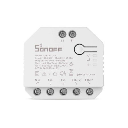 Viedais Wi-Fi slēdzis WiFi Sonoff Dual R3 Lite