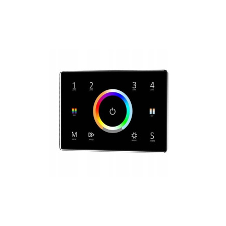 Tālvadības pults RGB+CCT kontrollerim 4 Zones Panel 230V Black SD Series