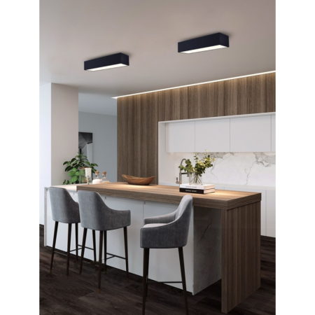 CANTO Smart griestu lampa 60x15cm 34W melns Zigbee 3.0