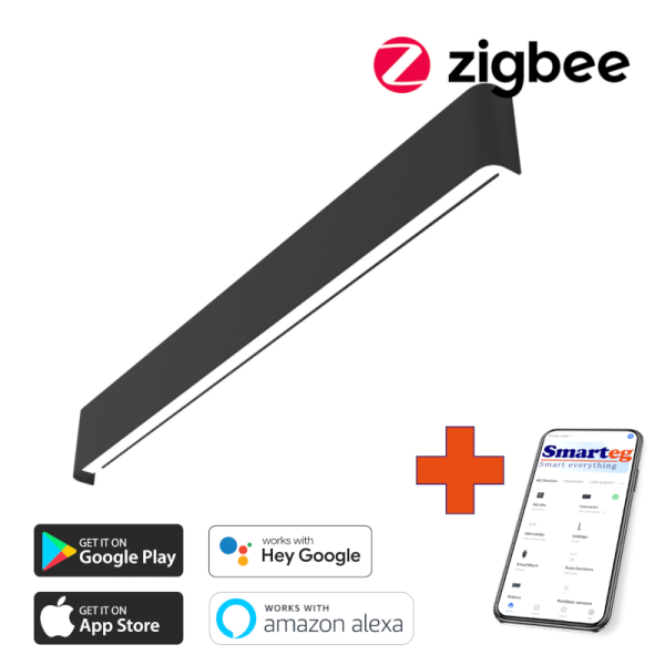 Sienas lampa 76 cm 40w melna Zigbee