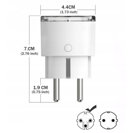 Smart WiFi ligzda Strāvas patēriņa mērīšana 16A TUYA