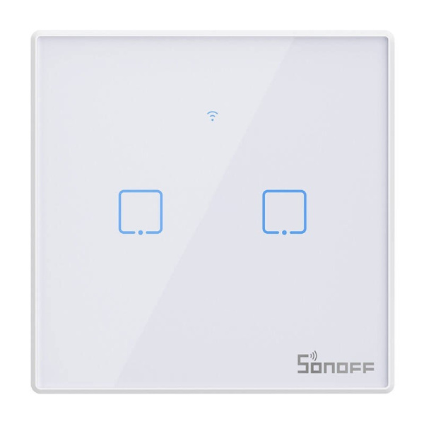Smart Switch WiFi + RF 433 Sonoff T2 EU TX (2 kanālu) atjaunināts